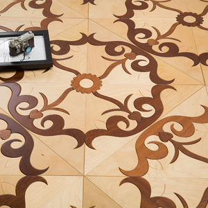 Parquet en bois d'orme multicouche brossé tropical EN13501, écologique, sans formaldéhyde, grade AB, 14 mm, avec joint mâle-femelle, pour hôtels de charme - Product Image 2