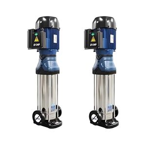 Pompe centrifuge verticale multi-étages haute pression 1,5 CV OEM en acier inoxydable pour système de circulation d'eau des bâtiments commerciaux - Product Image 4