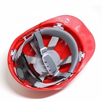 Protection de la tête certifiée CE EN397 ANSI Z89.1 Coque ABS rouge Construction Casque de sécurité avec mentonnières Vente en gros
