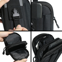 Pochette Tactique EDC Molle pour Outils, Étui de Ceinture pour Téléphone avec Anneau en D, Pochette de Transport pour Smartphone