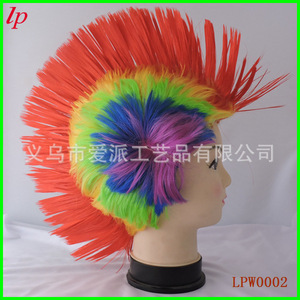 Lp Rainbow Mohawk <b>Wig</b> Adult Plastic Party Cosplay Costume Accessory LPW0002 - Product Image 1
