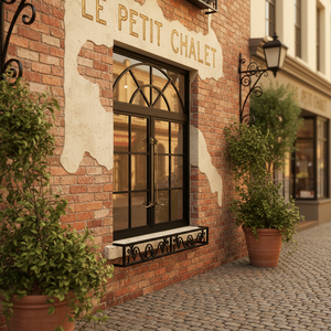 Ventanas de Hierro Forjado y Vidrio Estilo Francés, Ventana Abatible Vintage, Arqueada para Interiores, de Acero Inoxidable con Doble Apertura, Personalizable - Product Image 4