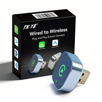 Adaptador Inalámbrico CarPlay Android Auto con Activación Multimedia Eficiente, Conectividad Dual, Conserva los Controles OEM del Volante
