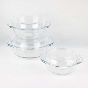 Casseruola in vetro resistente al calore per uso alimentare piccola da 0,7 litri con coperchio in vetro - Product Image 2