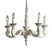 Etienne Bois Massif Bobeches C6123-5 Luminaire de Lustre en Cristal de Style Populaire pour Chambre d'Enfant