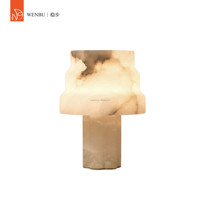 Lampe de table contemporaine en albâtre espagnol pour hôtel, villa, salon