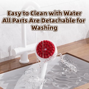 Sikat Mandi Pijat Hewan Peliharaan Taimipet SKUF-3 dengan Dispenser Sampo, Bahan ABS TPR Lembut, Scrubber Semprot untuk Anjing Kucing, Pembersih Mendalam Busa Melimpah untuk Bulu - Product Image 4