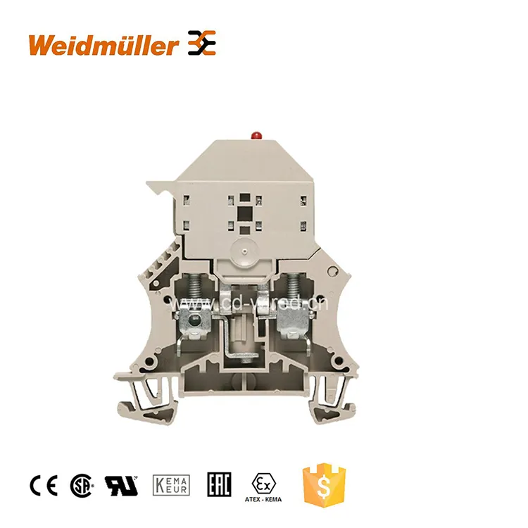 WSI 6 LD Authentic Weidmuller Fuse Screw Terminal Block With LED