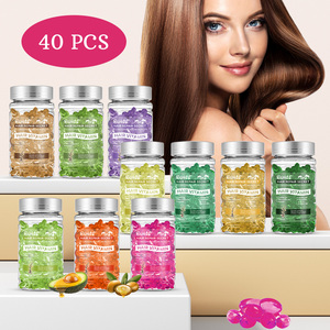 Offre Spéciale 40 capsules de vitamines sans rinçage Sérum de traitement capillaire aux huiles marocaines <span class=keywords><strong>d</strong></span>'avocat à l'argan et à la macadamia - Product Image 5
