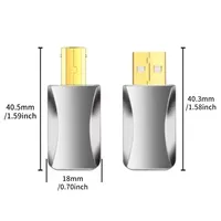 Connecteur de câble audio et vidéo USB 1.0 2.0, prise A/B, mâle, plaqué or, boîtier en alliage de zinc, blindage en alliage nickelé