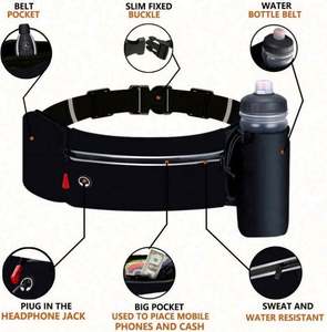 Porte-bouteille d'eau personnalisé, sac banane imperméable, léger, réglable, ceinture de course - Product Image 4