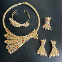 Zhuerrui Premium ensemble de bijoux italiens de luxe pierres précieuses colorées élégance exquise Dubai amis nigérians fête date giftH00772