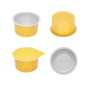 Recipientes <span class=keywords><strong>de</strong></span> aluminio desechables para alimentos, productos en rollo y carne, caja aislante, moldes individuales para mini pasteles congelados - Product Image 4