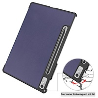 Nouveau produit Housse en matériau PU à trois volets avec doublure en microfibre Anti-rayures Étui pour tablette pour Lenovo Tab P11 Pro Gen 2 2022 11,2 pouces