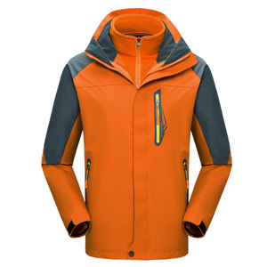 Jaket bulu halus uniseks XL, tahan air Woven Microfleece Musim Dingin penutup ritsleting tahan angin poliester dicetak Hiking Windbreaker - Product Image 5