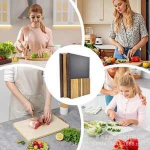 Ensemble de planches à découper en bois en forme de bibliothèque avec support, pour viande, poisson, <span class=keywords><strong>fromage</strong></span>, pain, fruits et légumes - Product Image 5