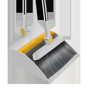 キッチンルームオフィスロビーフロアほうきダストパン付きコンボセットダストパンとブラシセットロングハンドルほうきとダストパンセット - Product Image 4