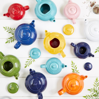 Ventes chaudes : Théière chinoise moderne en céramique avec couvercle et poignée, infuseur en céramique multicolore pour thé en vrac
