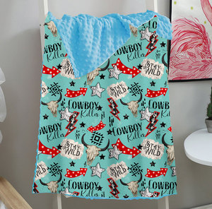 Chăn Gai Cho Trẻ Em Bé Gái Bò Xương Rồng Serape Phong Cách Phương Tây - Product Image 6