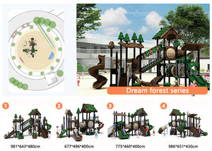 Dream Catch Ensemble de toboggans en plastique en acier inoxydable pour enfants Équipement de terrain de jeu extérieur pour <span class=keywords><strong>parc</strong></span> - Product Image 3