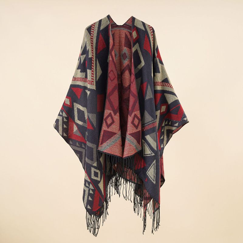 Fashion Fringed ImitatedCashmere Plaid Scarf Women