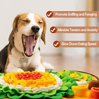 Neue Hunde-Schnüffelmatte in Blumenform, Langsam-Fütterungs-Spieldecke, Puzzle-Teppich, Nasenarbeit-Schnüffelmatte für Hunde