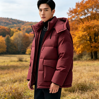 Manteau Doudoune Homme Haut de Gamme Chasse Varsity Sport Extérieur Biker Parka Hiver Chaud Fermeture Éclair Vêtement Ski Formel Blouson