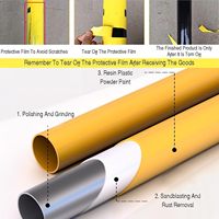 Barrière de sécurité industrielle en acier pour tuyaux, poteau de protection en U, barrière de stationnement, garde-corps de parking