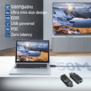 HT238P prolongateur HDMI à prix d'usine, conception Ultra Mini, prise en charge de l'émetteur Edid HDMI 1080P 60Hz 50M