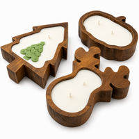 Bol à bougie en bois personnalisé, récipient pour bougie parfumée, support décoratif pour la fête des mères, emballage cadeau et décoration intérieure