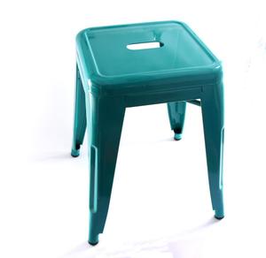 家具商业级可堆叠方形座椅柜台吧台黑色金属室内室外无靠背吧台高度椅凳 - Product Image 3