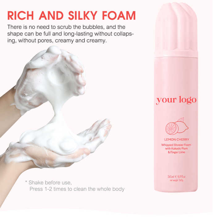 Hot Sale Herbal Bath Mousse Whitening Refreshing Women's Silky Skin Bubble Shower Gel Perfumed with Gentle Moisture Nourish