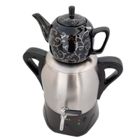 Nouveau Samovar Électrique en Céramique 4L 1800W 2025 – Maintien au Chaud Automatique, Ébullition d'Eau, Acier Inoxydable, 220-240V, Pour Maison et Bureau, Garantie 1 An