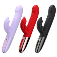 Vibrateur 3-en-1 avec perles, rechargeable par USB, en silicone, 10 modes, masseur du point G pour femmes, orgasme rapide