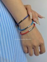 Mode peau de mouton fermoir en acier inoxydable véritable italien tressé en cuir corde cordons bracelets pour femmes et hommes