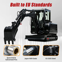 LIVRAISON GRATUITE CE EURO 5 Mini-excavatrice avec moteur Kubota 3,5 tonnes Prix bas Excavatrices 1 tonne Petite pelle pour travaux agricoles