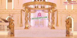 Mandap de mariage asiatique haut de gamme en cristal, style Palazzo, pour mariages indiens élégants au Royaume-Uni - Product Image 5