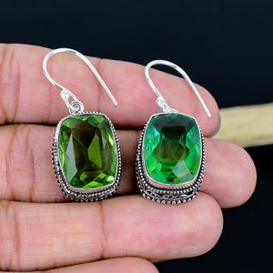 Handmade Bio-colour Drop <b>Earrings</b> Dangle Drop <b>Earrings</b> Stylish Gemstone <b>Earring</b> Trendy Drop <b>Earrings</b> - Product Image 3