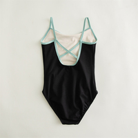 Vêtements de danse personnalisés en gros à bas prix, camisole à deux tons en nylon et élasthanne, justaucorps de ballet pour enfants, filles