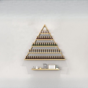 Luxury Metal <b>Nail</b> Polish Rack Wall Mounted Display Organizer Triangle Geometric <b>Nail</b> Salon Furniture Cosmetic Storage Shelf - Product Image 5