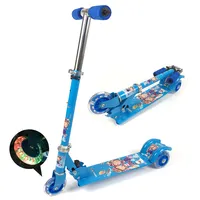 Steel Iron Folding Suspension Kids Kick Scooter with Back Two Wheels