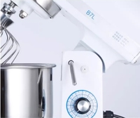 Mélangeur à spirale Wamperak Mini pour pâte à pizza et à pain, 7L, en acier inoxydable 304, haute productivité, pour boulangerie commerciale