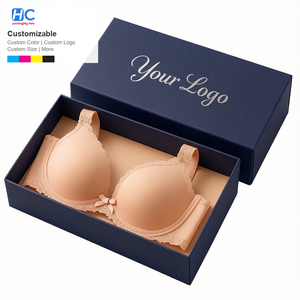 Boîte en papier pliante de luxe personnalisée pour l'emballage de lingerie et de sous-vêtements, boîte cadeau élégante à fermeture magnétique rigide, vente en gros - Product Image 2