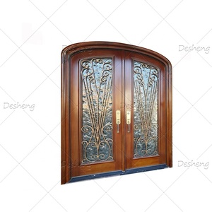 Portes en fer forgé de sécurité européennes pour l'<span class=keywords><strong>entrée</strong></span> de la <span class=keywords><strong>maison</strong></span> (anciennes) <span class=keywords><strong>Porte</strong></span> <span class=keywords><strong>d</strong></span>'<span class=keywords><strong>entrée</strong></span> extérieure simple ou double cintrée - Product Image 2