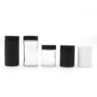 Bocaux en verre transparents droits 60ml 90ml 150ml 180ml avec couvercles hermétiques pour le stockage alimentaire et l'emballage cosmétique