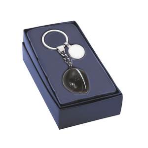 Porte-clés noir en forme de casque avec pièce de monnaie, accessoires pour clés de voiture - Product Image 2