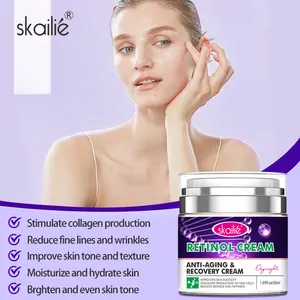 Etiqueta privada Belleza facial Cuidado DE LA PIEL Día Antiarrugas Antienvejecimiento Lifting Reafirmante Colágeno Facial Retinol Crema hidratante