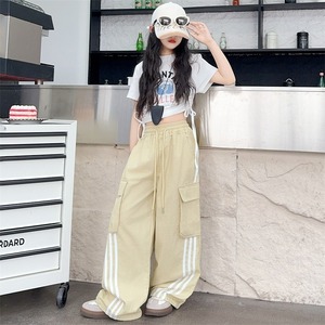 <span class=keywords><strong>Pantaloni</strong></span> <span class=keywords><strong>Cargo</strong></span> Estivi 2025 per Bambine, Abbigliamento da Ballo in Poliestere, Outfit Carino per Bambini - Product Image 3