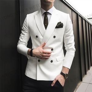 Ropa personalizada Chaqueta <span class=keywords><strong>de</strong></span> <span class=keywords><strong>hombre</strong></span> <span class=keywords><strong>Traje</strong></span> Abrigo occidental Boda <span class=keywords><strong>Safari</strong></span> Tallas grandes Juventud Una pieza <span class=keywords><strong>Traje</strong></span> blanco <span class=keywords><strong>para</strong></span> hombres - Product Image 4