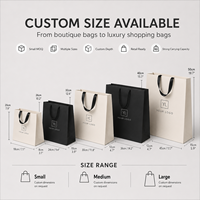 Sac en Papier de Luxe Personnalisé avec Votre Logo pour Boutique, Cosmétiques, Vêtements, Chaussures et Cadeaux avec Poignée en Ruban